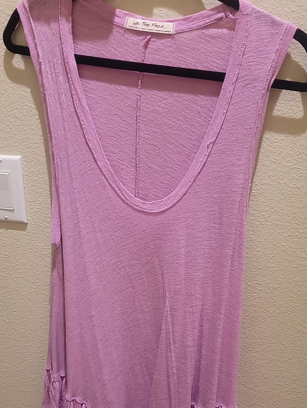 We The Free Bright Pink Scoop Neck Tank Tunic/dress Size XS